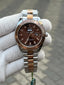 Rolex Day Date Two Tone Diamond Chocolate