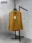 Ami Paris Mustard Embroidry Logo Premium Shirt