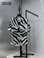 Versac_e Jeans Couture Black Zebra Patta Printed Imported Very Premium Half Shirt (DN 521)