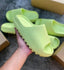 yezzy slide neon with og box butter paper