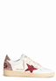 GOLDEN GOOSE BALLSTAR RED STAR GLITTER BLACK