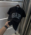 Gap Black Embroidery Logo Premium T-Shirt