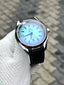 Omega Sea Master World Map Aqua Green Back Open Quartz