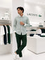 Lacost e Green Embroidery Logo Premium Oxford Shirt