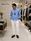 Loro Piana Sky Blue White Italian Imported Combo