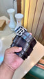 BB BURBERRY PREMIUM QUALITY IMP EMBOSSED LEATHER BELTS WITH OG BOX BB-717