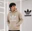 Adida s Cream Logo Print Premium Classic Hoodie
