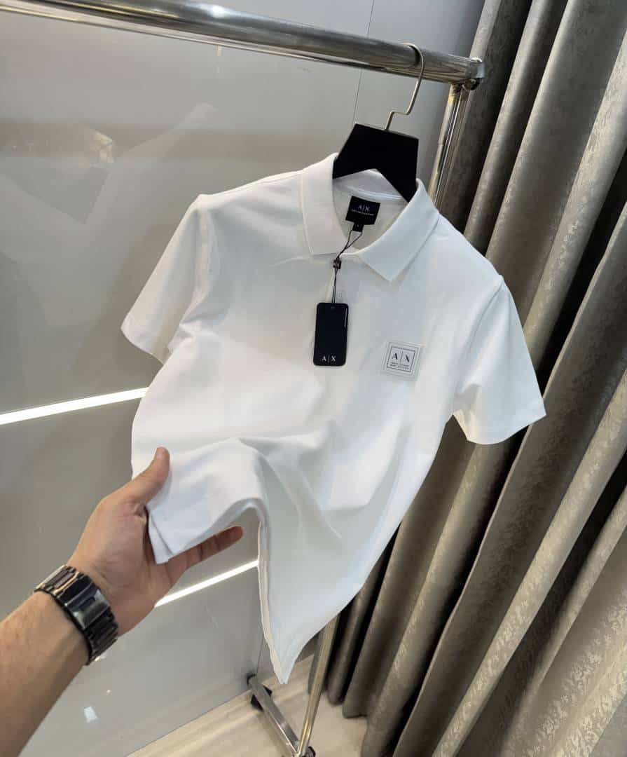 Arman i Exchang e White Patch Logo Premium Polo T-Shirt Secondary image