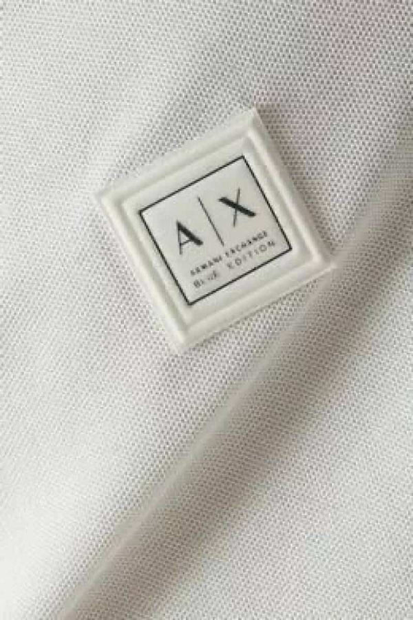 Arman i E-xchan g Black Patch Logo Premium Polo T-Shirt