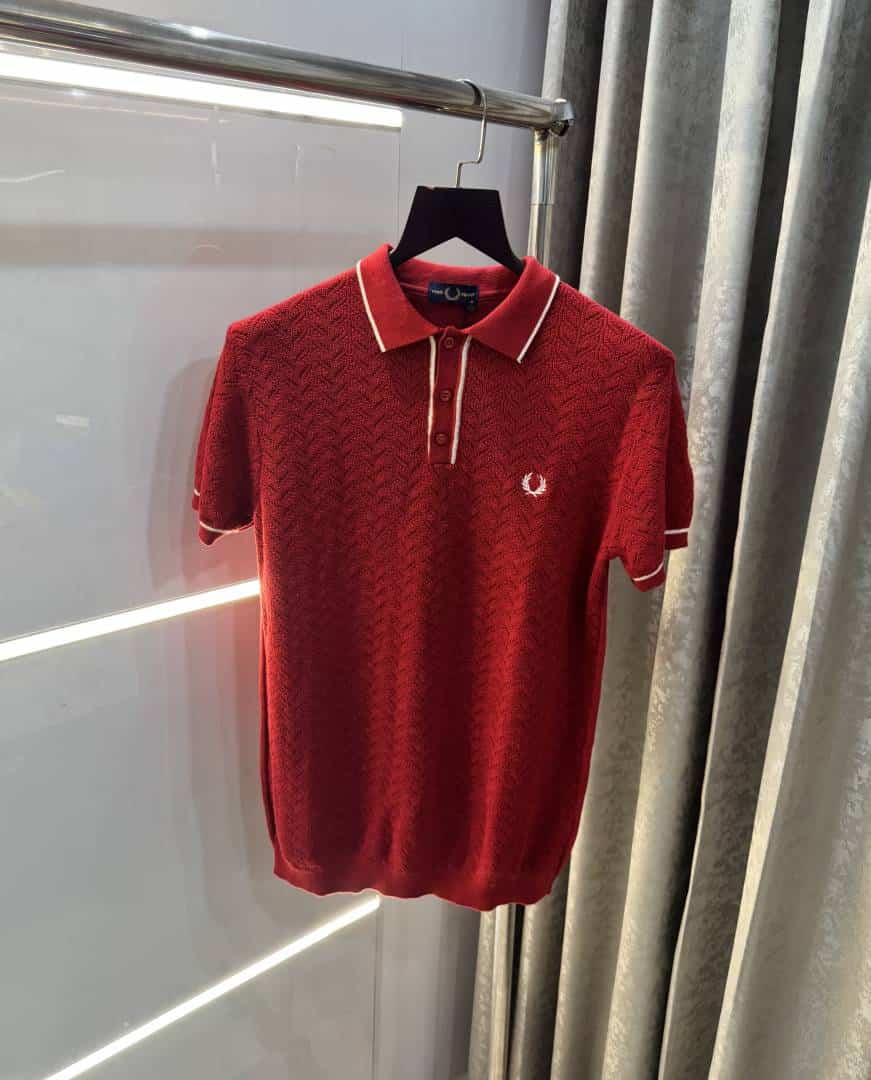 Fredperr y Maroon Premium Knitted Polo T-Shirt Secondary image