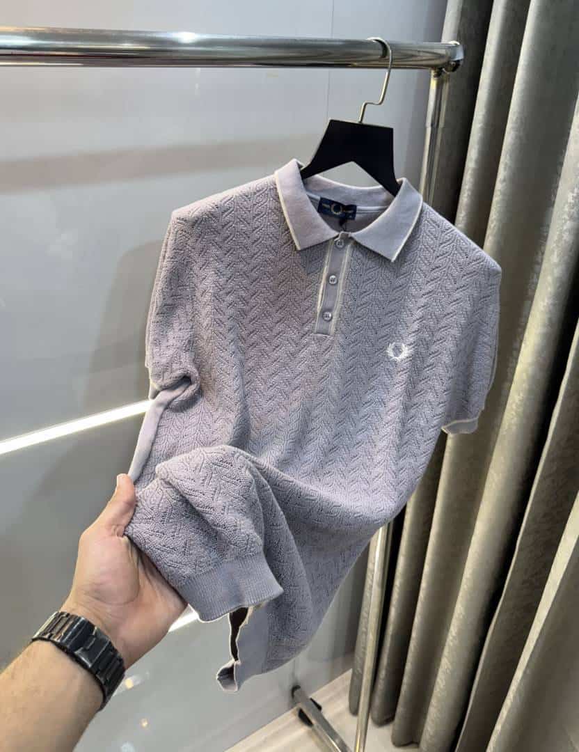Fredperr y Purple Premium Knitted Polo T-Shirt Main image