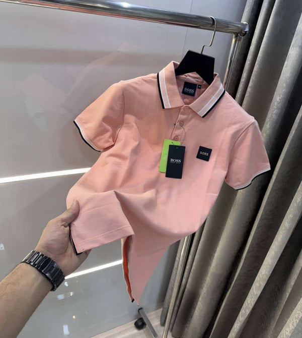Hugo bos s Pink Classic Premium Polo T-Shirt