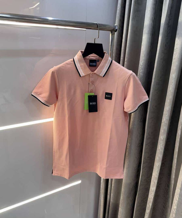 Hugo bos s Pink Classic Premium Polo T-Shirt
