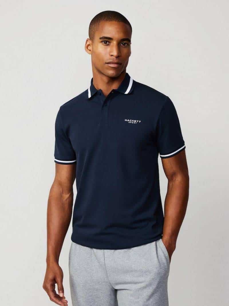 Hacket Navy Blue Designer Premium Polo T-Shirt Main image