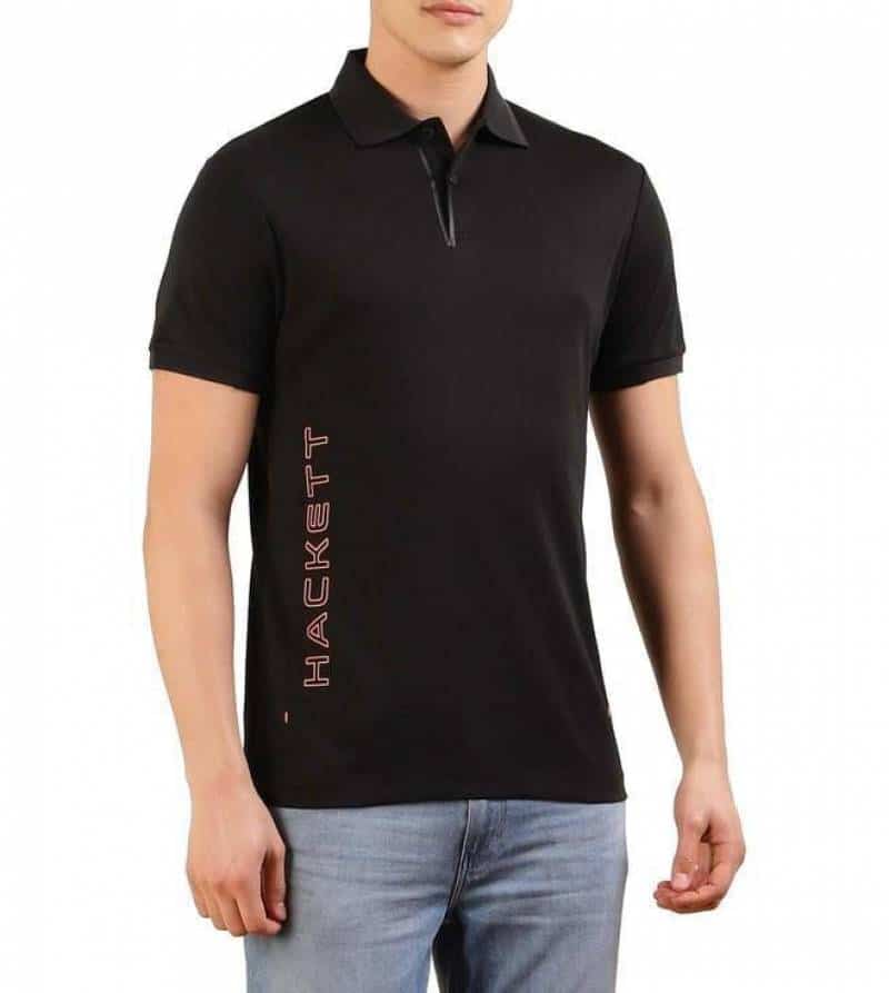 Hacket Black Designer Premium Polo T-Shirt Main image