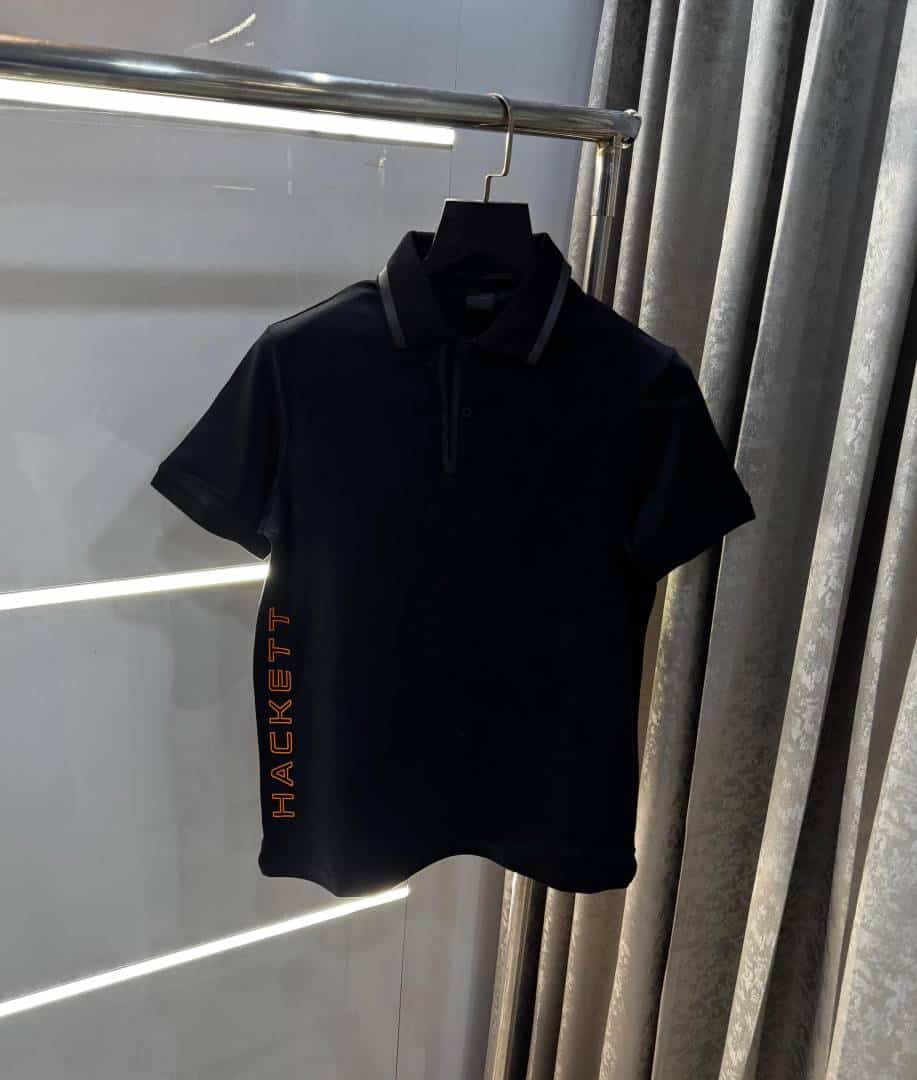 Hacket Black Designer Premium Polo T-Shirt Secondary image