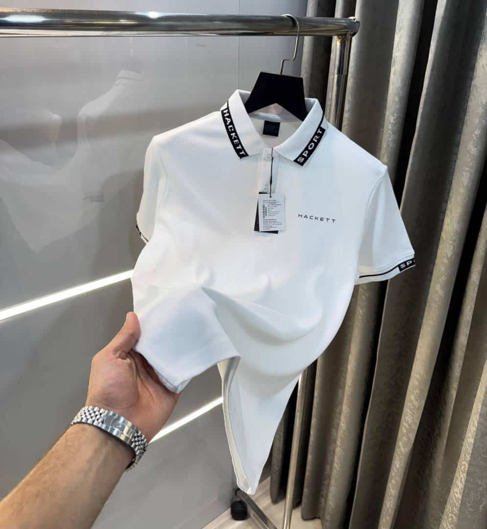 Hacket White Designer Premium Polo T-Shirt