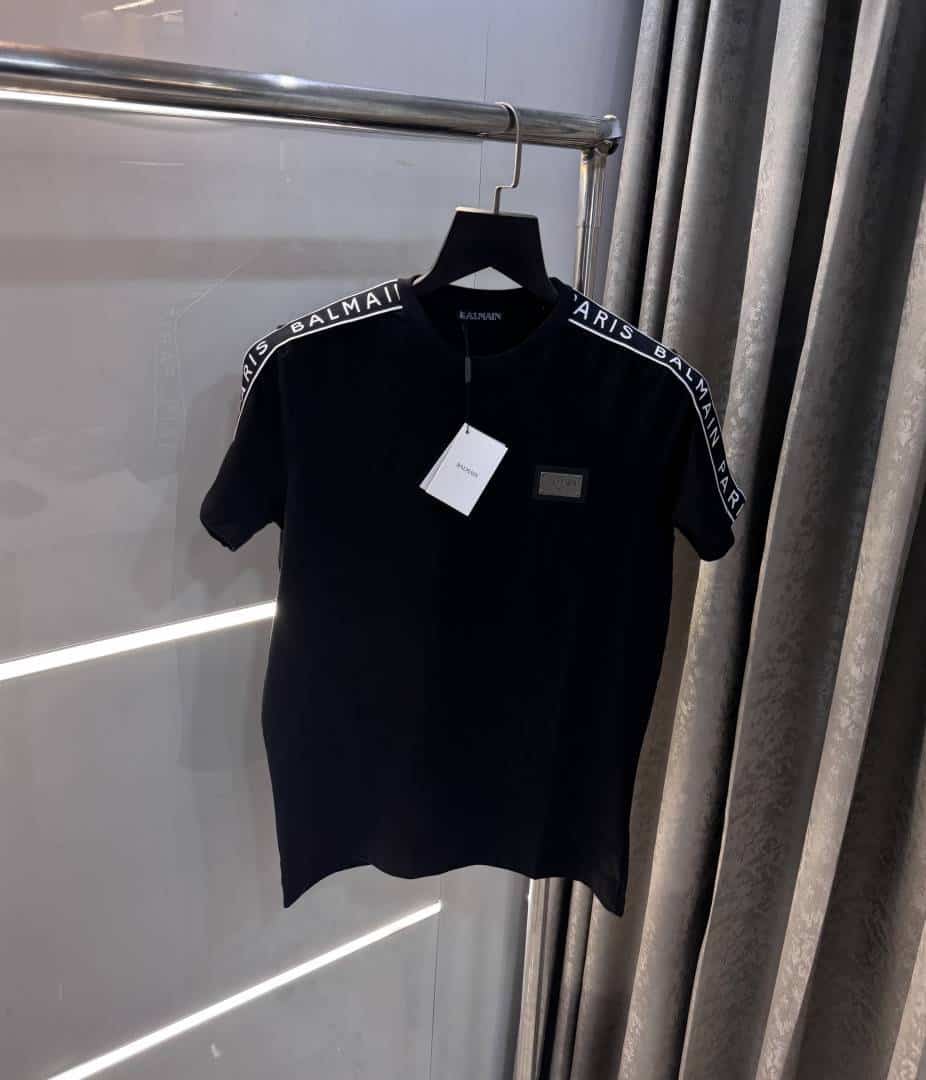 Balmai n Paris Black Designer Imported T-Shirt Secondary image
