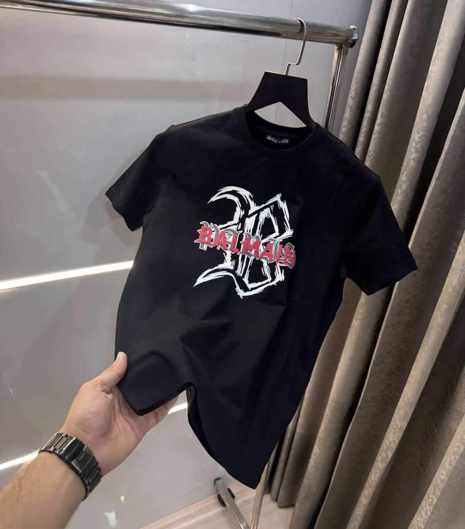 Balmai n Paris Black Logo Print Imported T-Shirt Main image