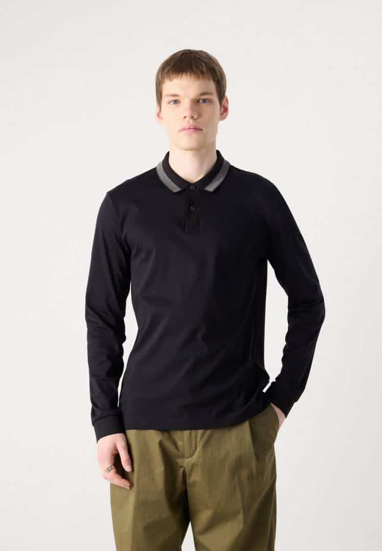 Hugo bos s Black Logo Work Premium Full Sleeve Polo T-Shirt Main image