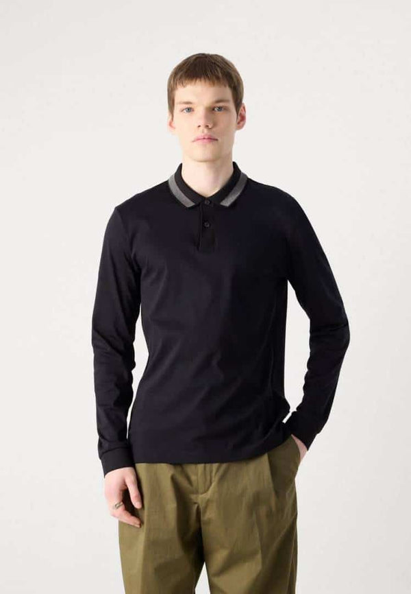 Hugo bos s Black Logo Work Premium Full Sleeve Polo T-Shirt