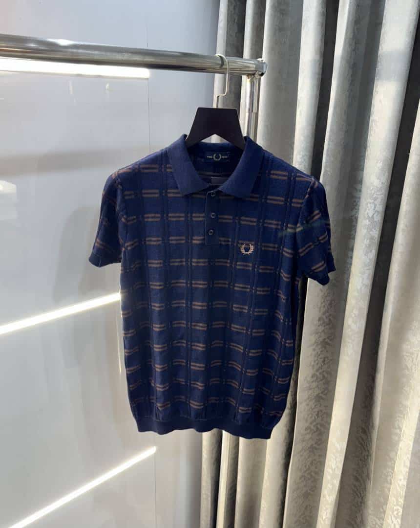 Fredperr y Navy Blue Premium Knitted Polo T-Shirt Secondary image