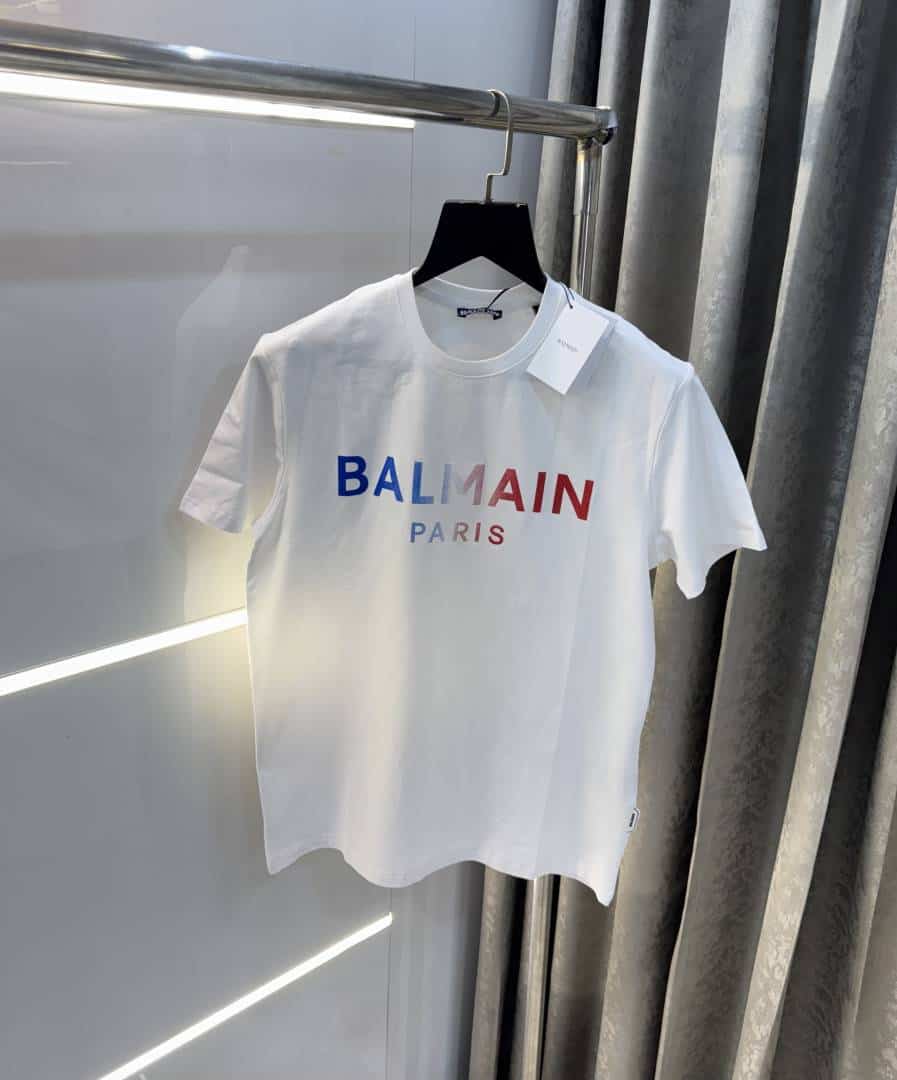 Balmai n Paris White Designer Imported T-Shirt Secondary image