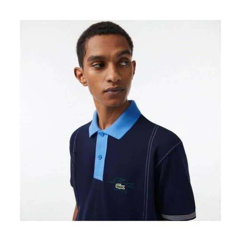 Lacost e Navy Blue Embroidery Logo Premium Polo T-Shirt Main image