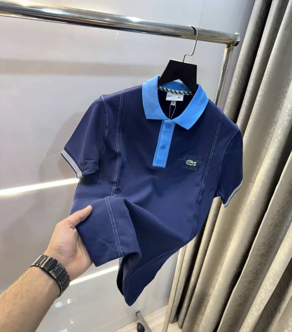 Lacost e Navy Blue Embroidery Logo Premium Polo T-Shirt Secondary image