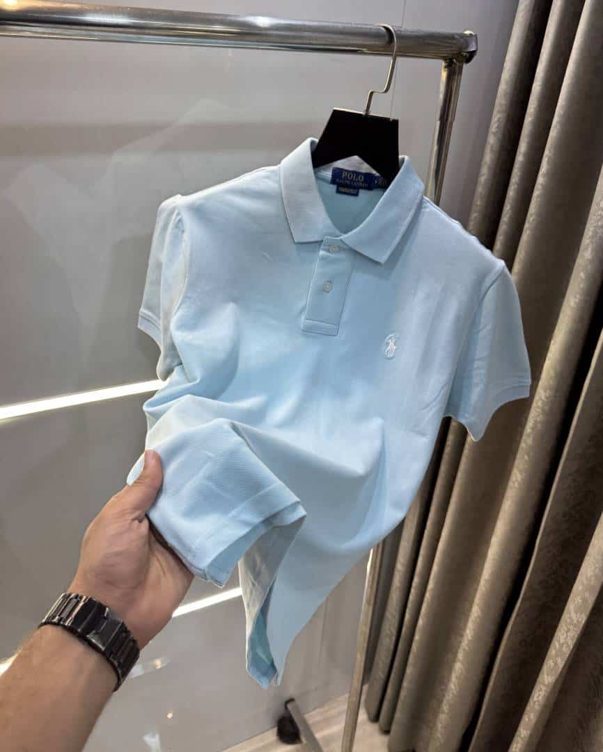 Ralph Laure Sky Blue Embroidery Logo Classic Polo T-Shirt Secondary image