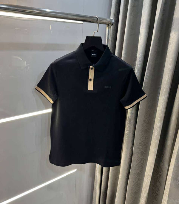 Hugo Bos s Black Classic Premium Polo T-Shirt