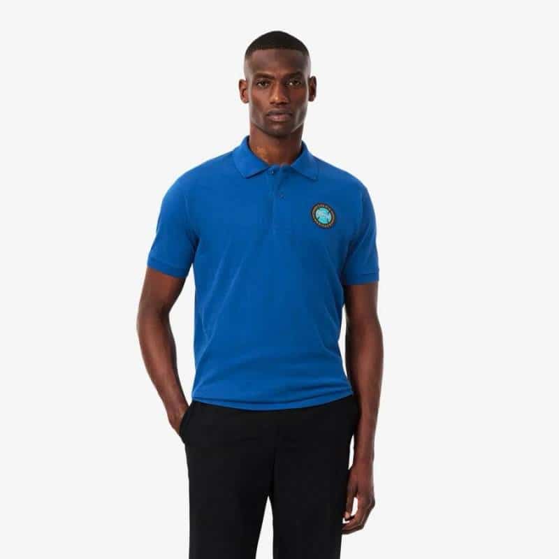 Lacost e Petrol Blue Embroidery Logo Premium Polo T-Shirt Main image