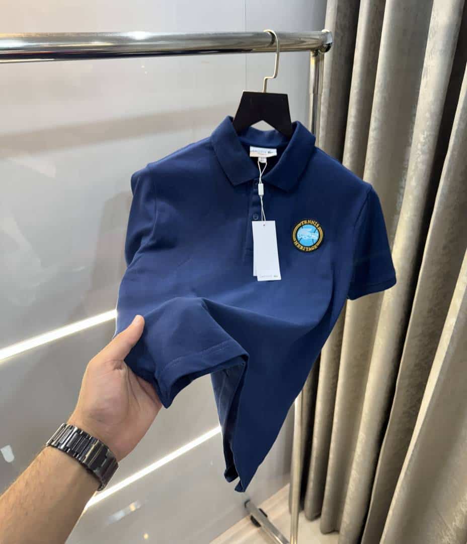 Lacost e Petrol Blue Embroidery Logo Premium Polo T-Shirt Secondary image