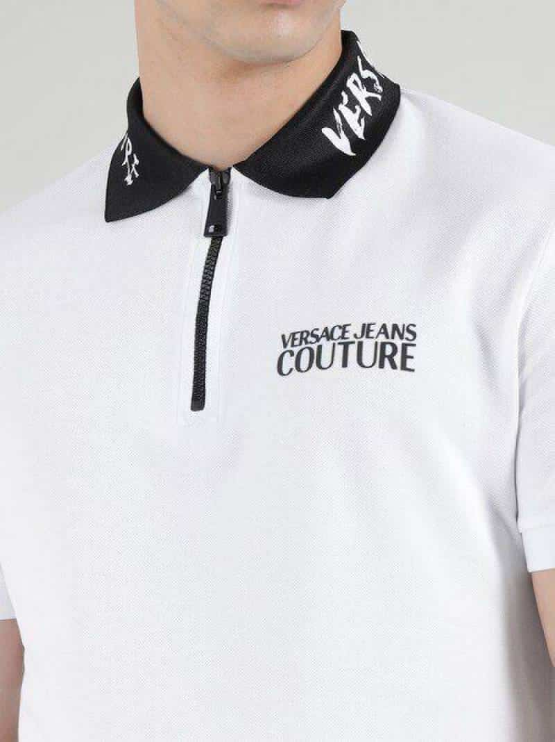 Versace Coutur e White Collar Logo Imported Polo T-Shirt Main image
