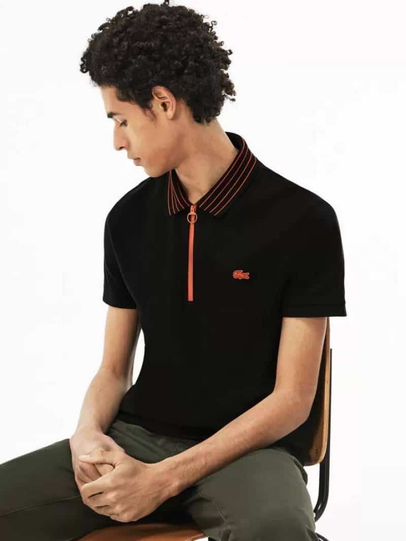 Lacost e Black Zip Premium Polo T-Shirt Main image