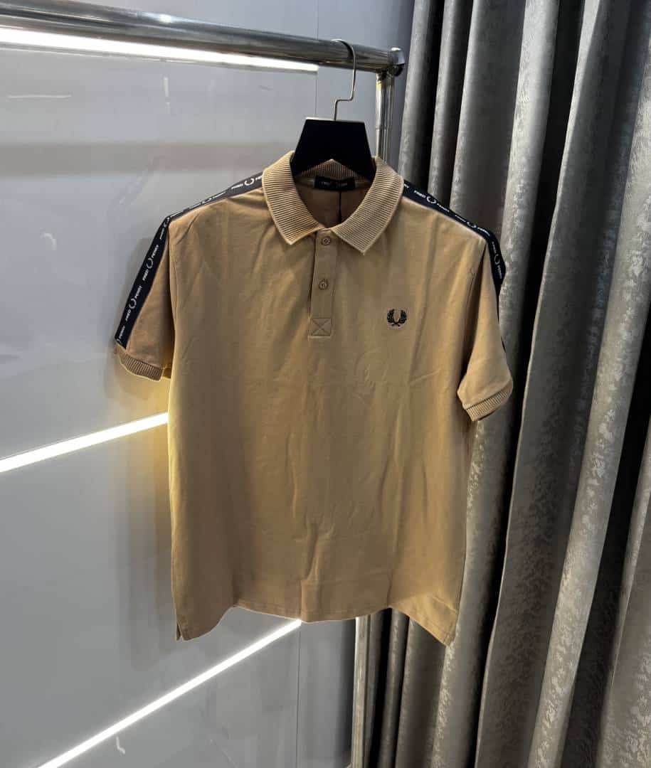 Fredperry Beige Embroidery Logo Premium Polo T-Shirt Secondary image