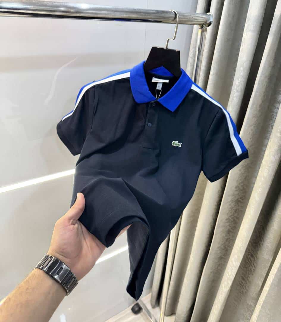 Lacost e Navy Blue Logo Work Premium Polo T-Shirt Main image