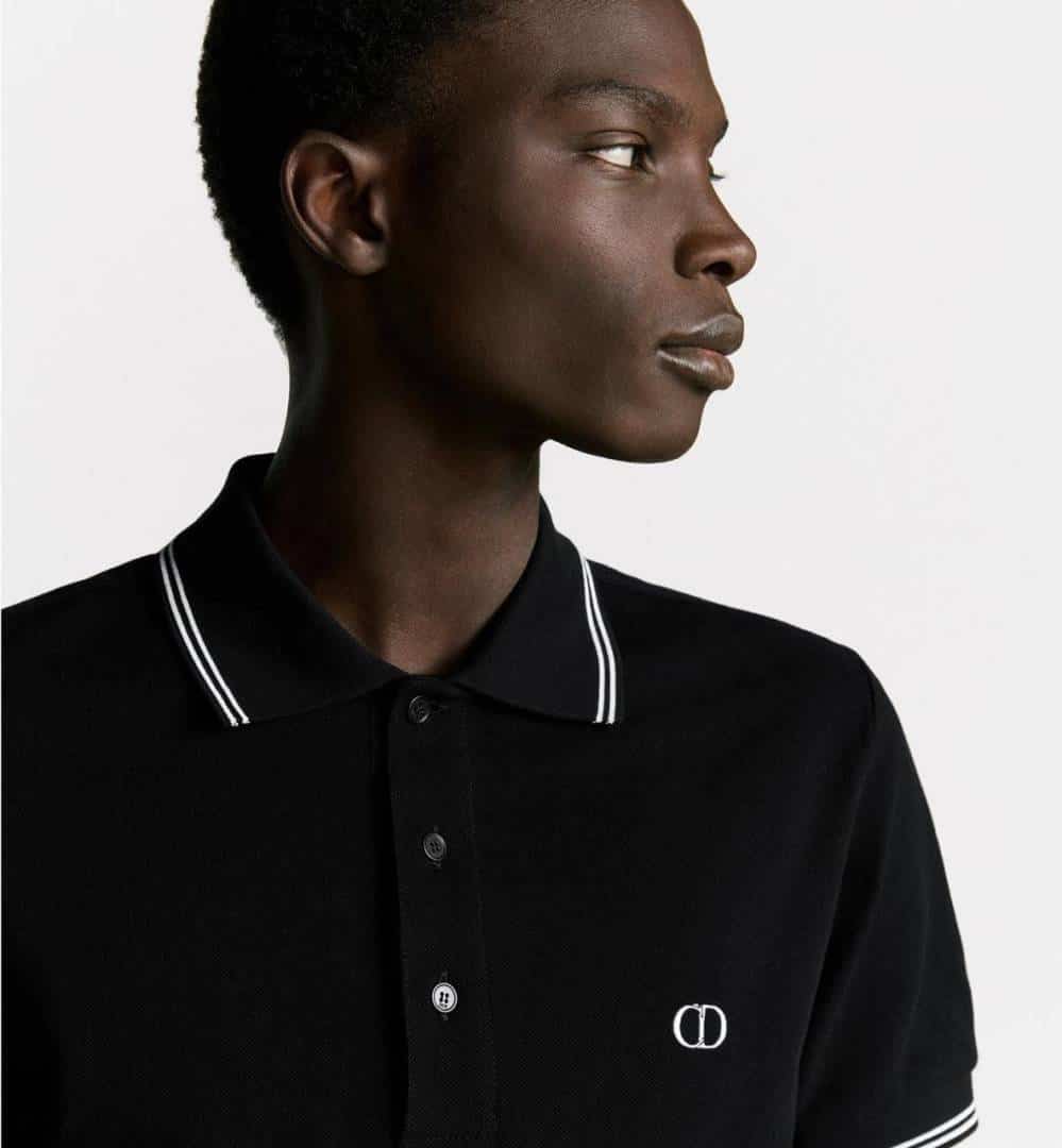 Christian Dio r Black Embroidery Logo Premium Polo T-Shirt Main image