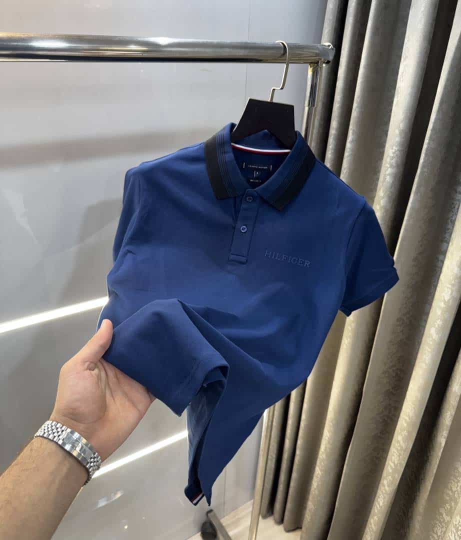Tommy Hilfiger Petrol Blue Embroidery Logo Premium Polo T-Shirt Secondary image