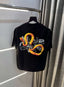 Bluorn g Black Emboss!ed Print Imported Oversized T-Shirt