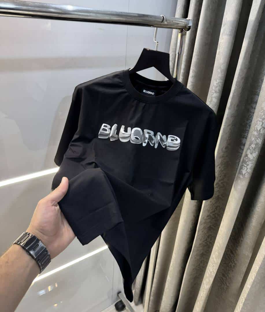 Bluorn g Black Emboss!ed Print Imported Oversized T-Shirt