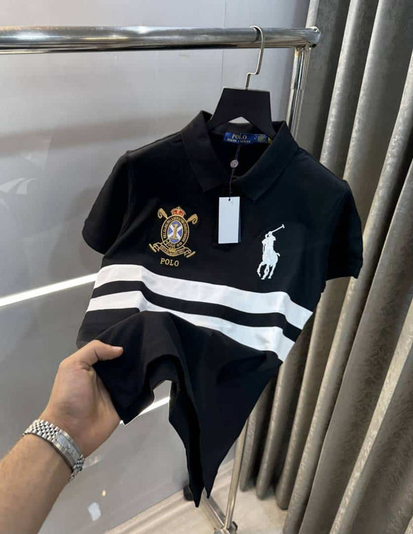 Ralph Laure n Black Embroidery Logo Premium Polo T-Shirt