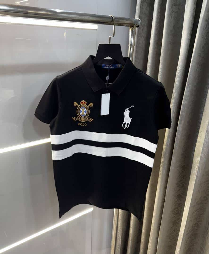 Ralph Laure n Black Embroidery Logo Premium Polo T-Shirt