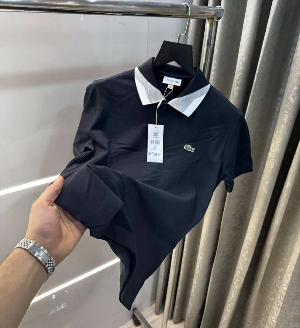 Lacost e Navy Blue Logo Work Premium Polo T-Shirt