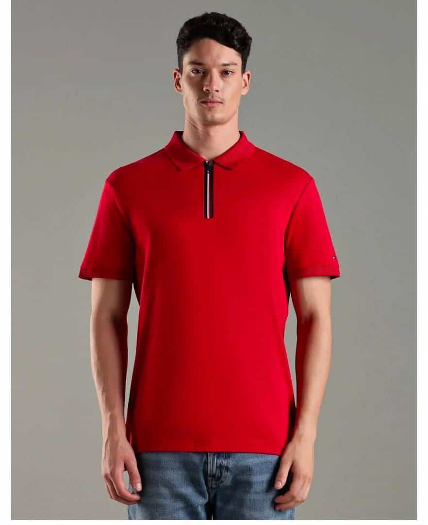 Tomm y Hilfiger Red Logo Work Premium Polo T-Shirt Secondary image