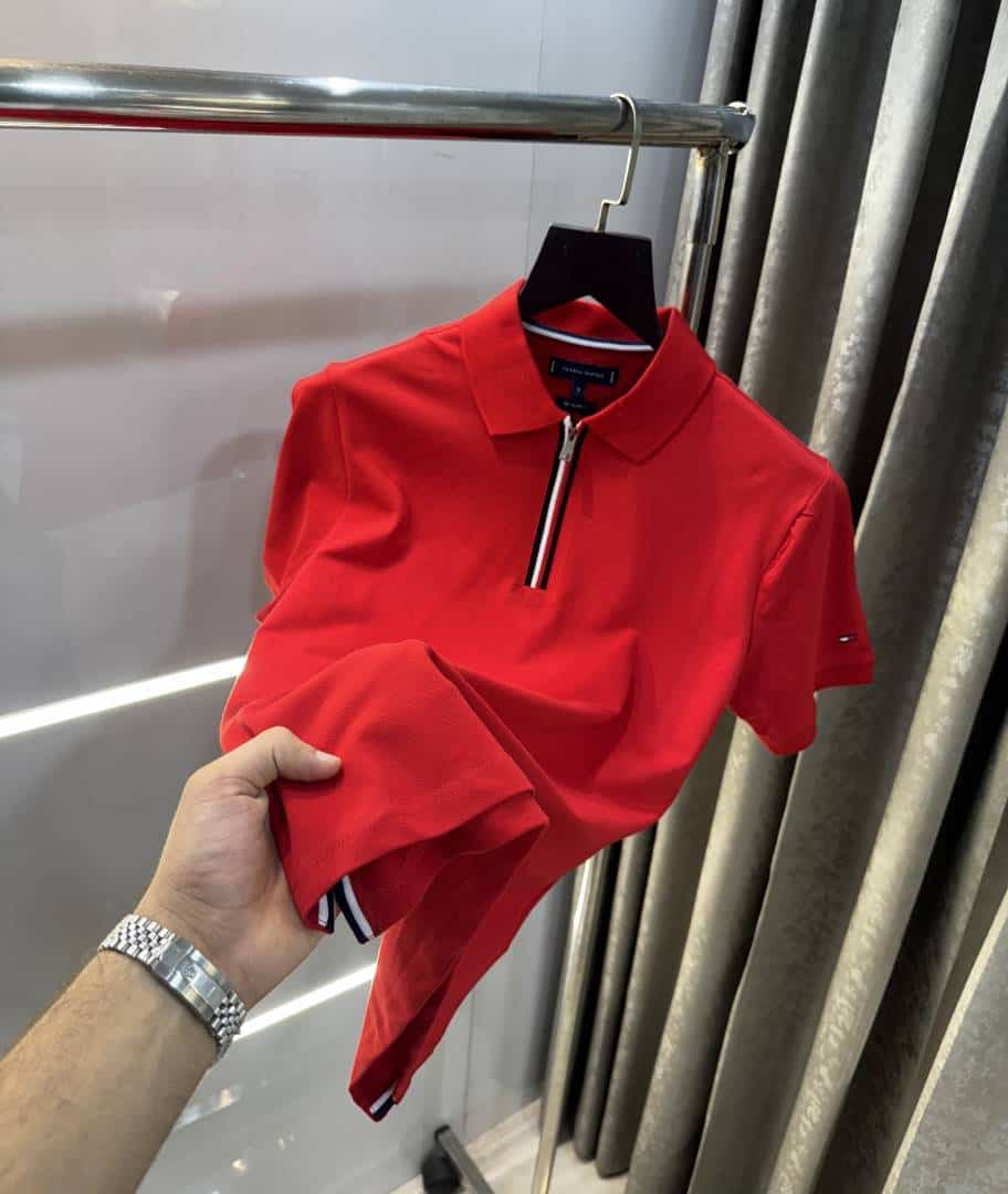 Tomm y Hilfiger Red Logo Work Premium Polo T-Shirt Main image