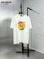Balmai n Paris White Logo Print Imported Oversized T-Shirt