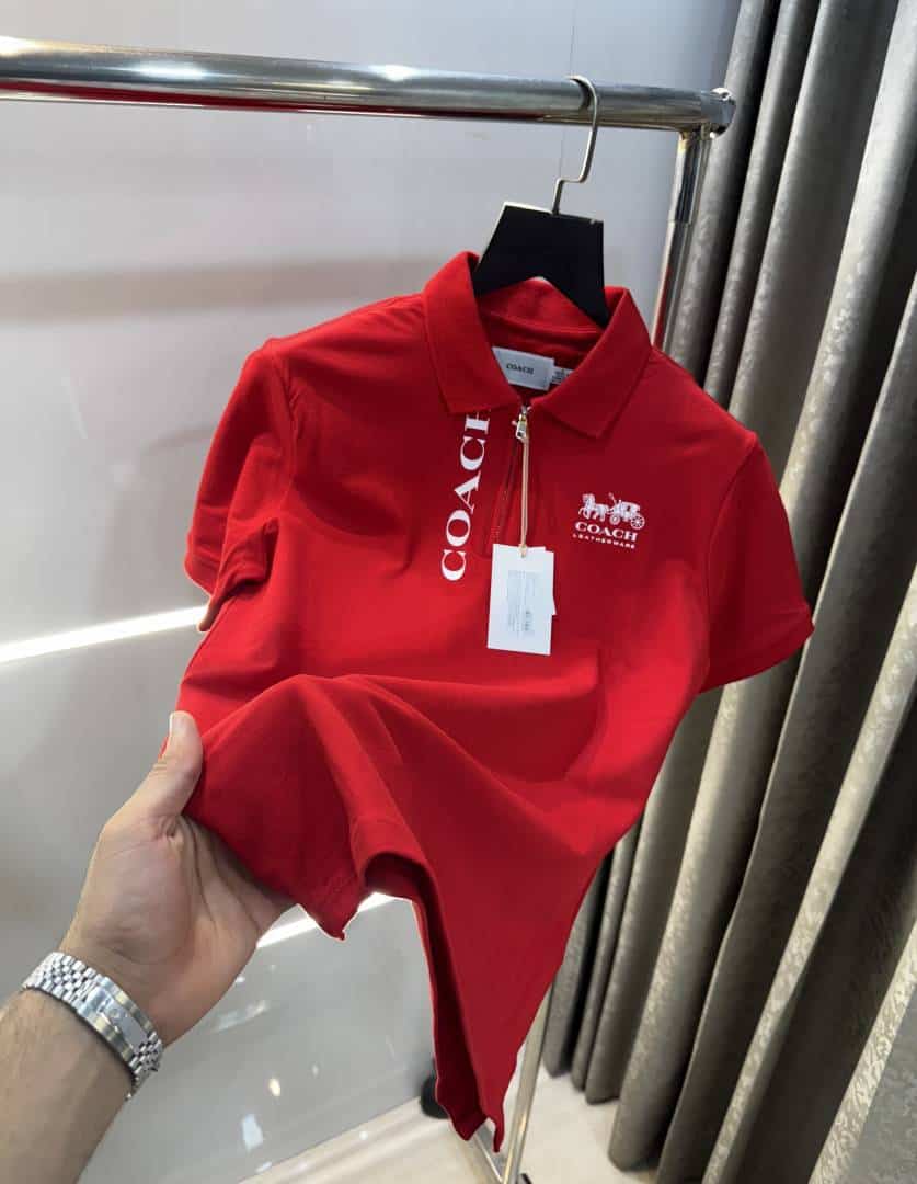 Coac h Red Logo Print Imported Polo T-Shirt Main image