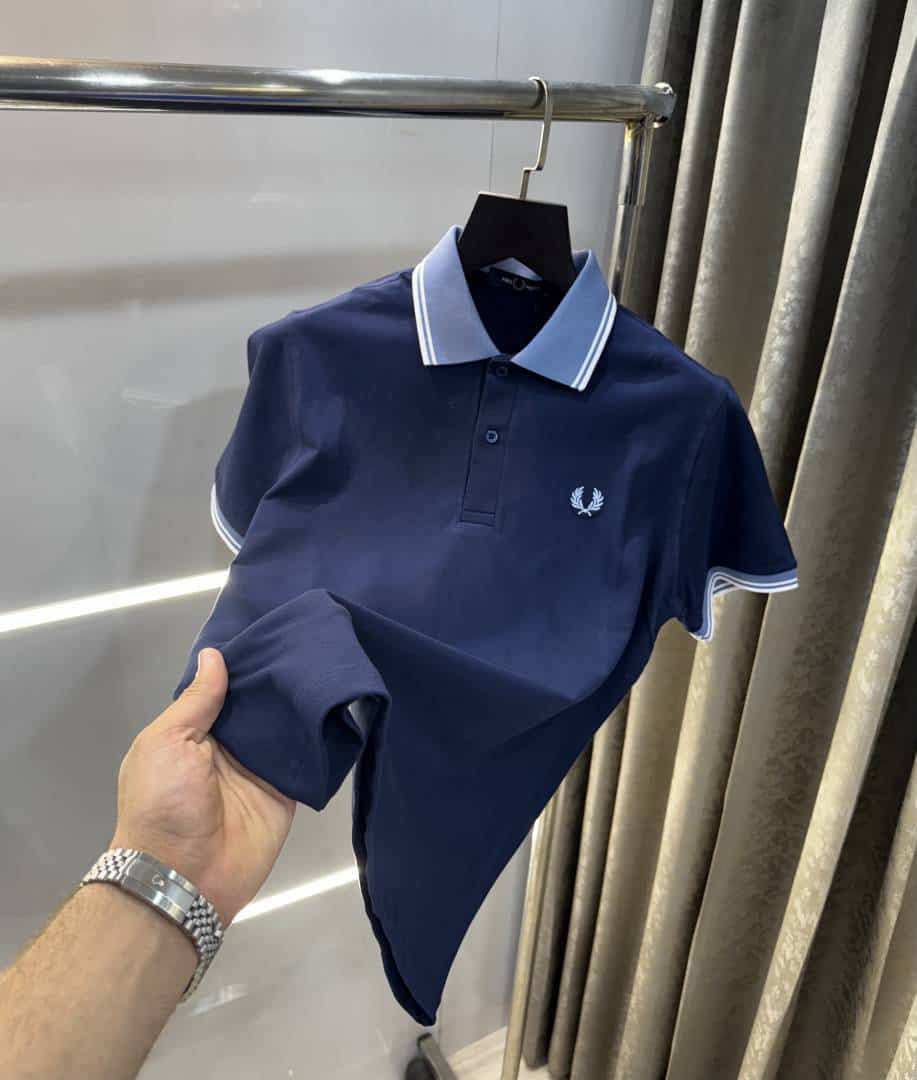 Fredperr y Navy Blue Embroidery Logo Premium Polo T-Shirt