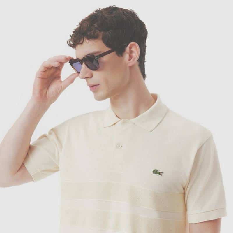 Lacost e White Embroidery Logo Premium Polo T-Shirt Main image